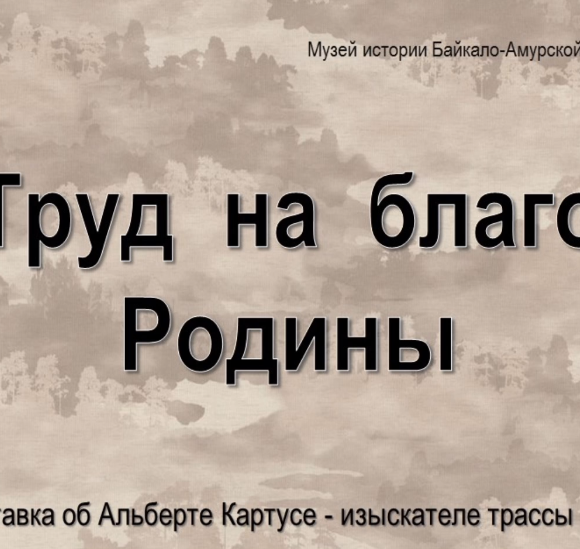 Выставочный проект музея истории БАМа